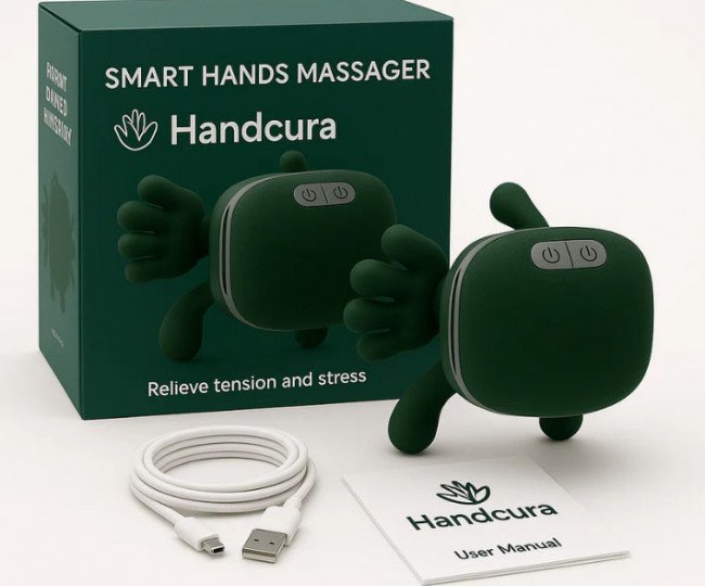 Електричний масажер для рук і зап’ясть handcura HandEase Pro